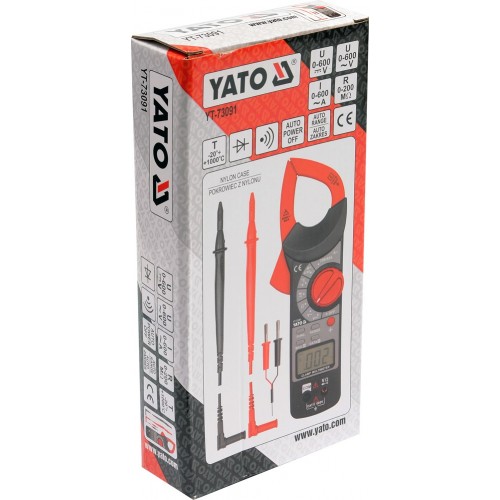 Профессиональные токоизмерительные клещи тестер YATO YT-73091